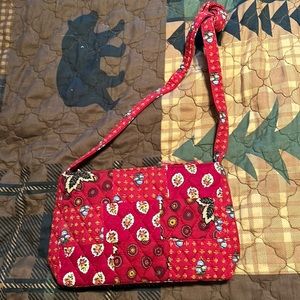 Vera Bradley small crossbody. Beautiful red bag. Never used.